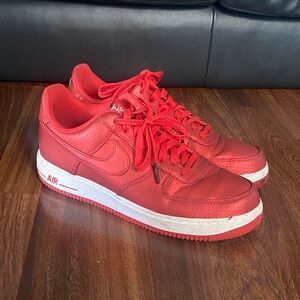 Nike Red Air Force Sneakers